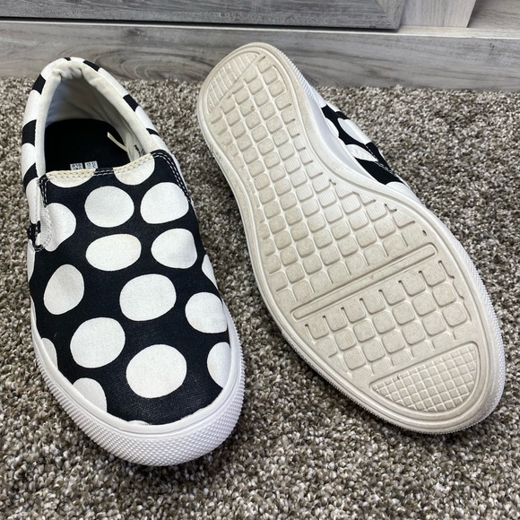 Marimekko UNIQLO Canvas Polka-dot Slip On Sneakers Shoes 7.5 - Picture 3 of 8